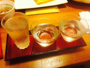 魚々匠の日本酒飲み比べ